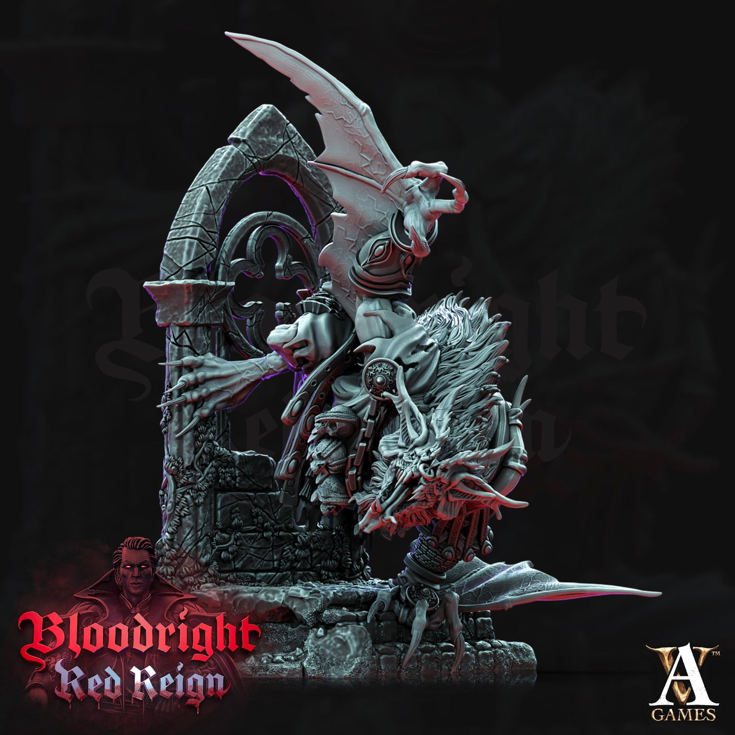 3D Printed Archvillain Games Bloodright Red Reign - Vampire Miasma 28mm 32mm D&D - 3D Printing Boss 