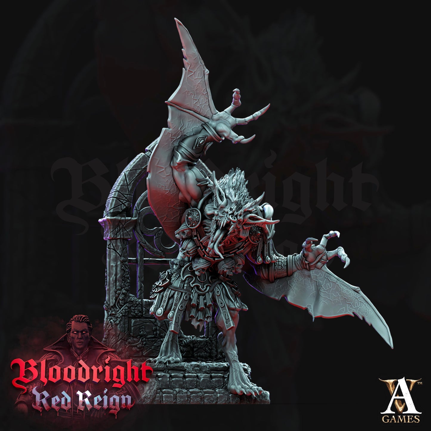 3D Printed Archvillain Games Bloodright Red Reign - Vampire Miasma 28mm 32mm D&D - 3D Printing Boss 