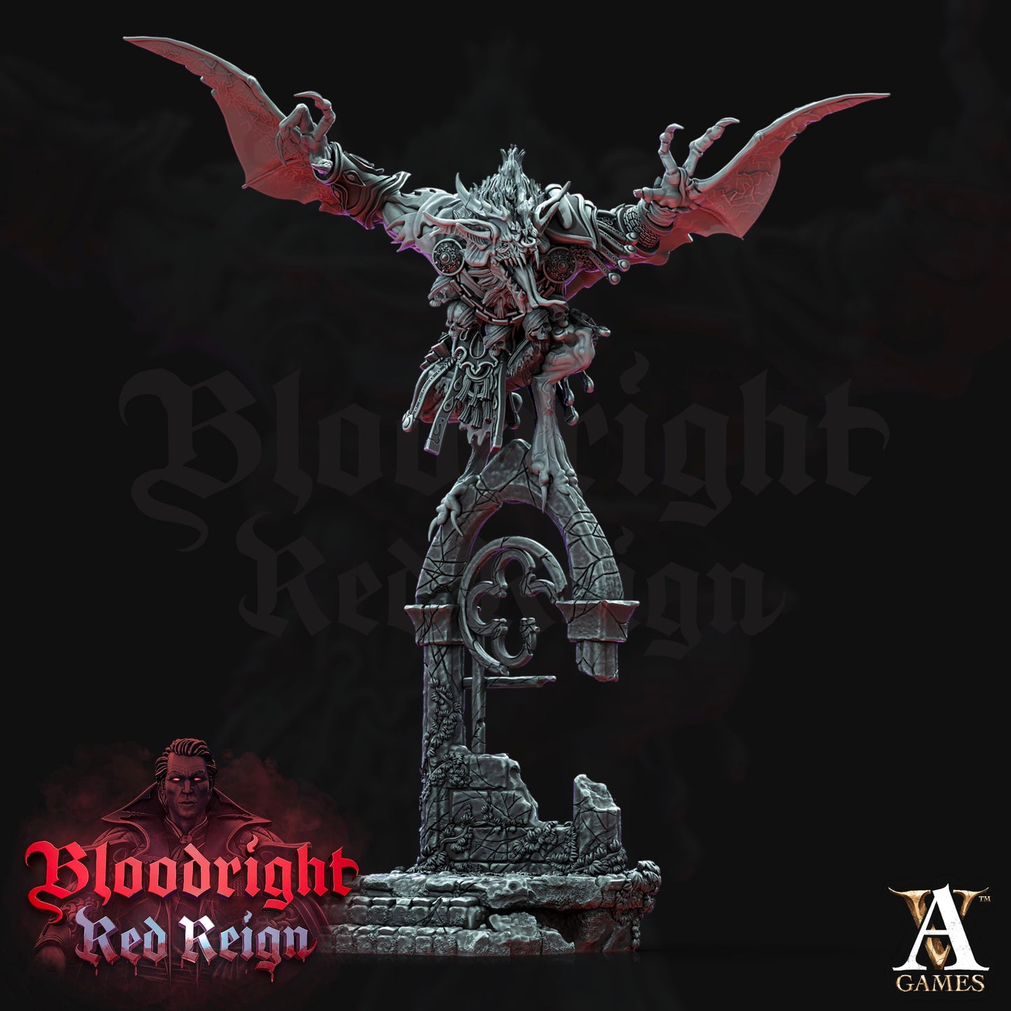3D Printed Archvillain Games Bloodright Red Reign - Vampire Miasma 28mm 32mm D&D - 3D Printing Boss 