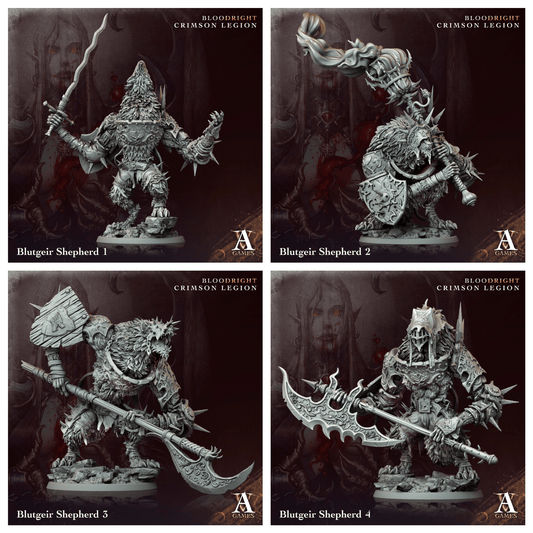 3D Printed Archvillain Games Blutgeir Shepherd Bloodright - Crimson Legion 28 32mm D&D - 3D Printing Boss 