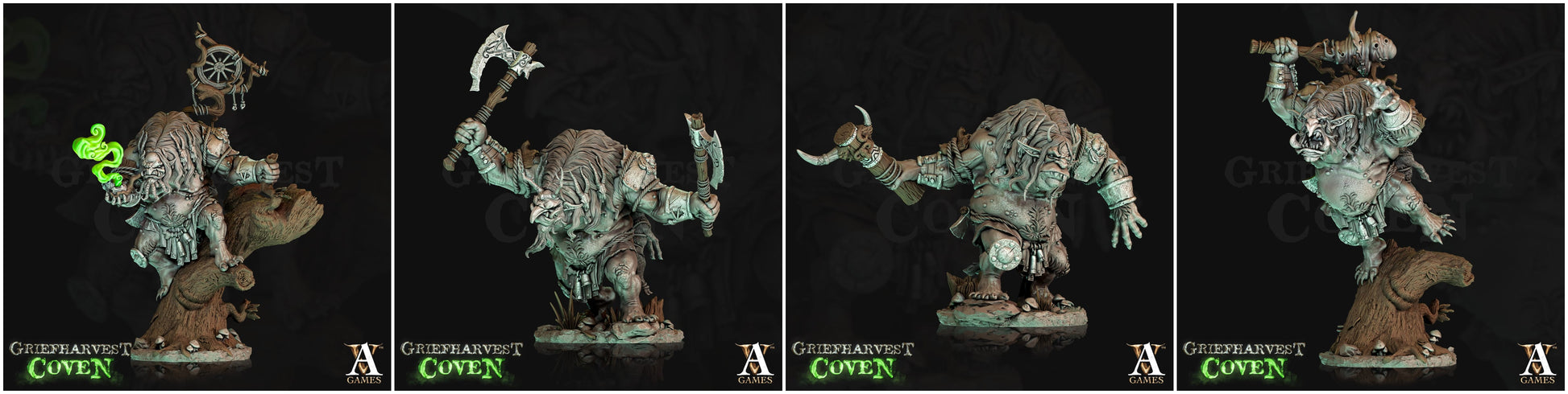 3D Printed Archvillain Games Bog Trolls Griefharvest Coven 28 32mm D&D - 3D Printing Boss 
