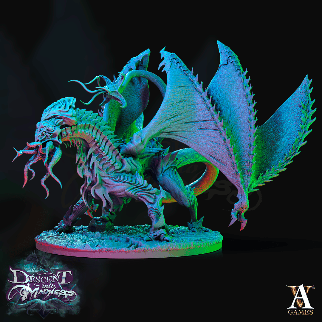 3D Printed Archvillain Games Cerebrax the Devourer Descent into Madness 28 32mm D&D - 3D Printing Boss 