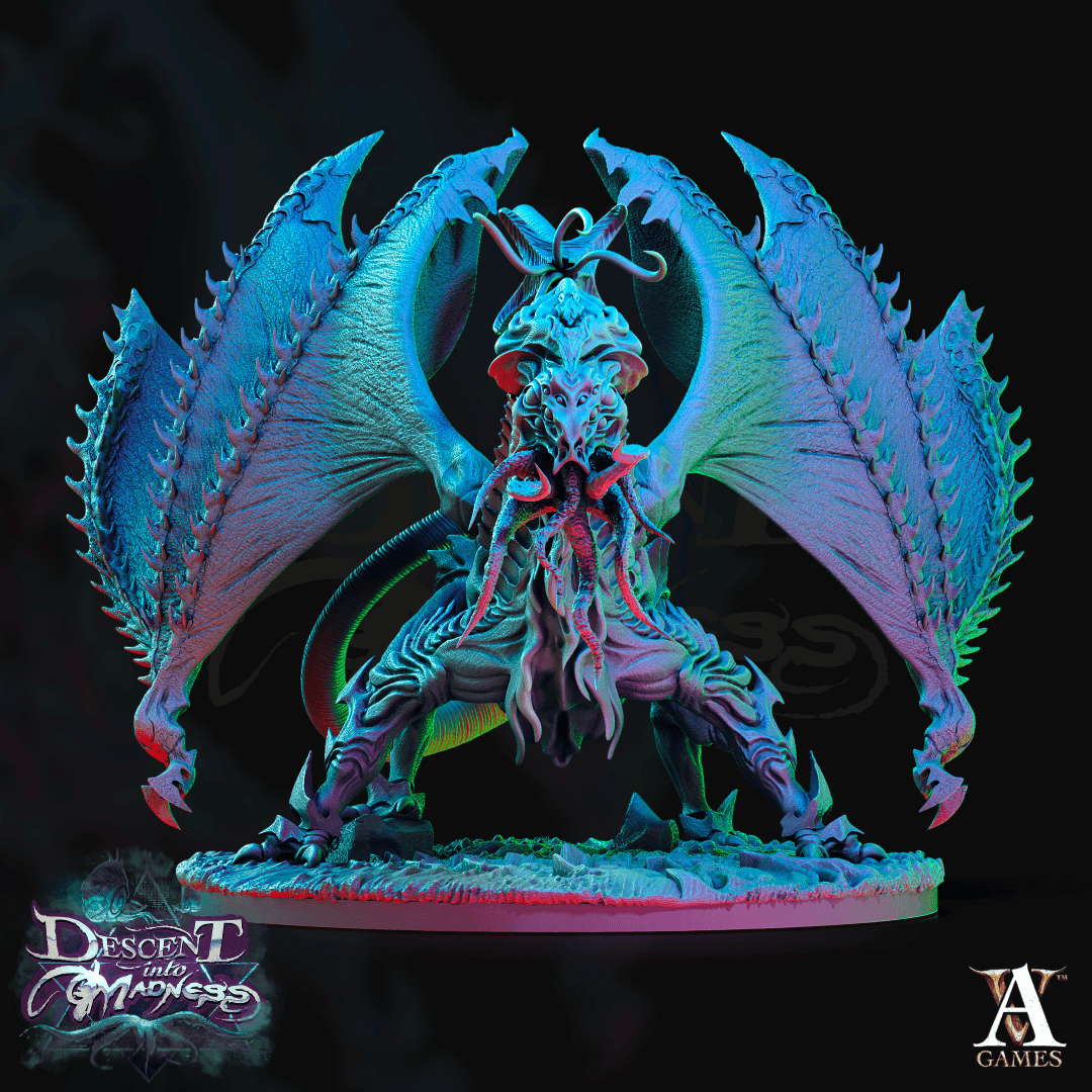3D Printed Archvillain Games Cerebrax the Devourer Descent into Madness 28 32mm D&D - 3D Printing Boss 