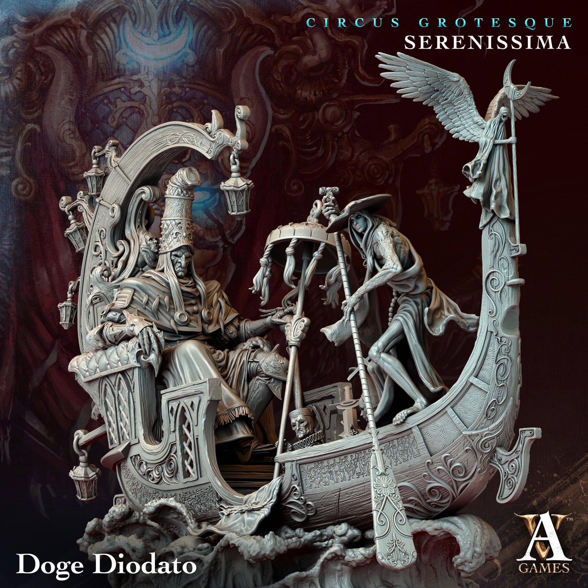 3D Printed Archvillain Games Circus Grotesque - Serenissima Doge Diodato 28 32mm D&D - 3D Printing Boss 
