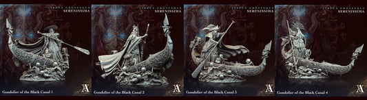 3D Printed Archvillain Games Circus Grotesque - Serenissima Gondoliers of the Black Canal 28 32mm D&D - 3D Printing Boss 