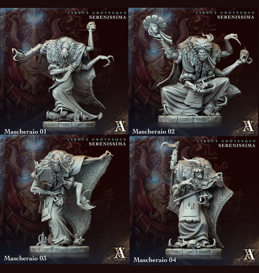 3D Printed Archvillain Games Circus Grotesque - Serenissima Mascheraio 28 32mm D&D - 3D Printing Boss 