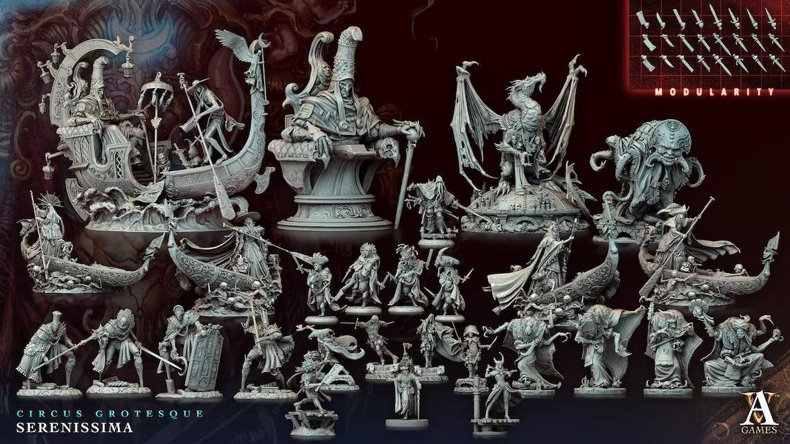 3D Printed Archvillain Games Circus Grotesque - Serenissima Mascheraio 28 32mm D&D - 3D Printing Boss 
