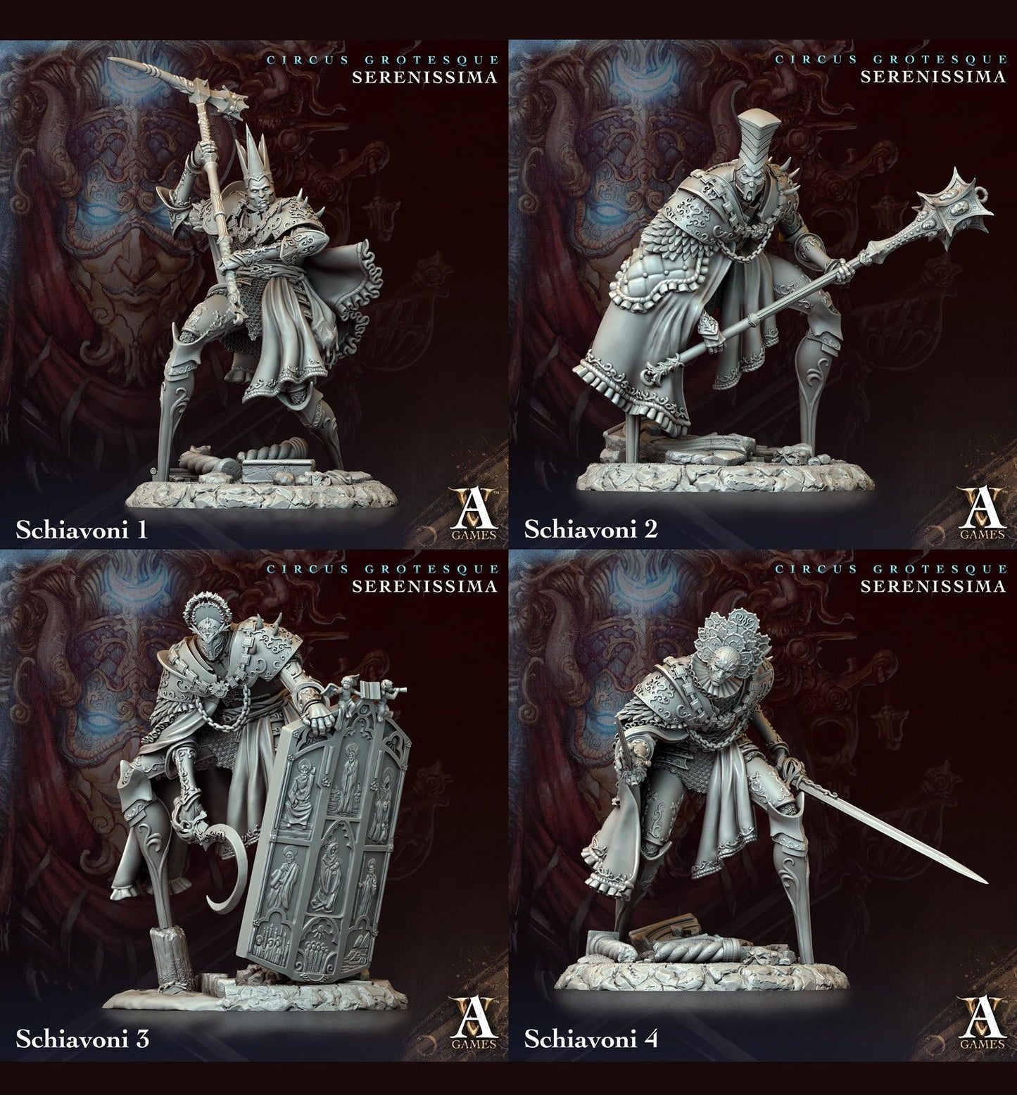 3D Printed Archvillain Games Circus Grotesque - Serenissima Schiavoni 28 32mm D&D - 3D Printing Boss 