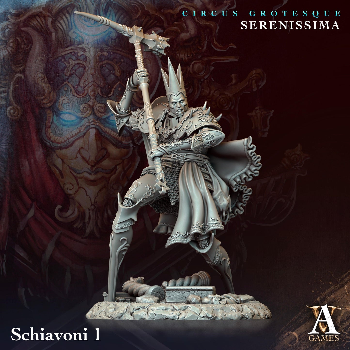 3D Printed Archvillain Games Circus Grotesque - Serenissima Schiavoni 28 32mm D&D - 3D Printing Boss 