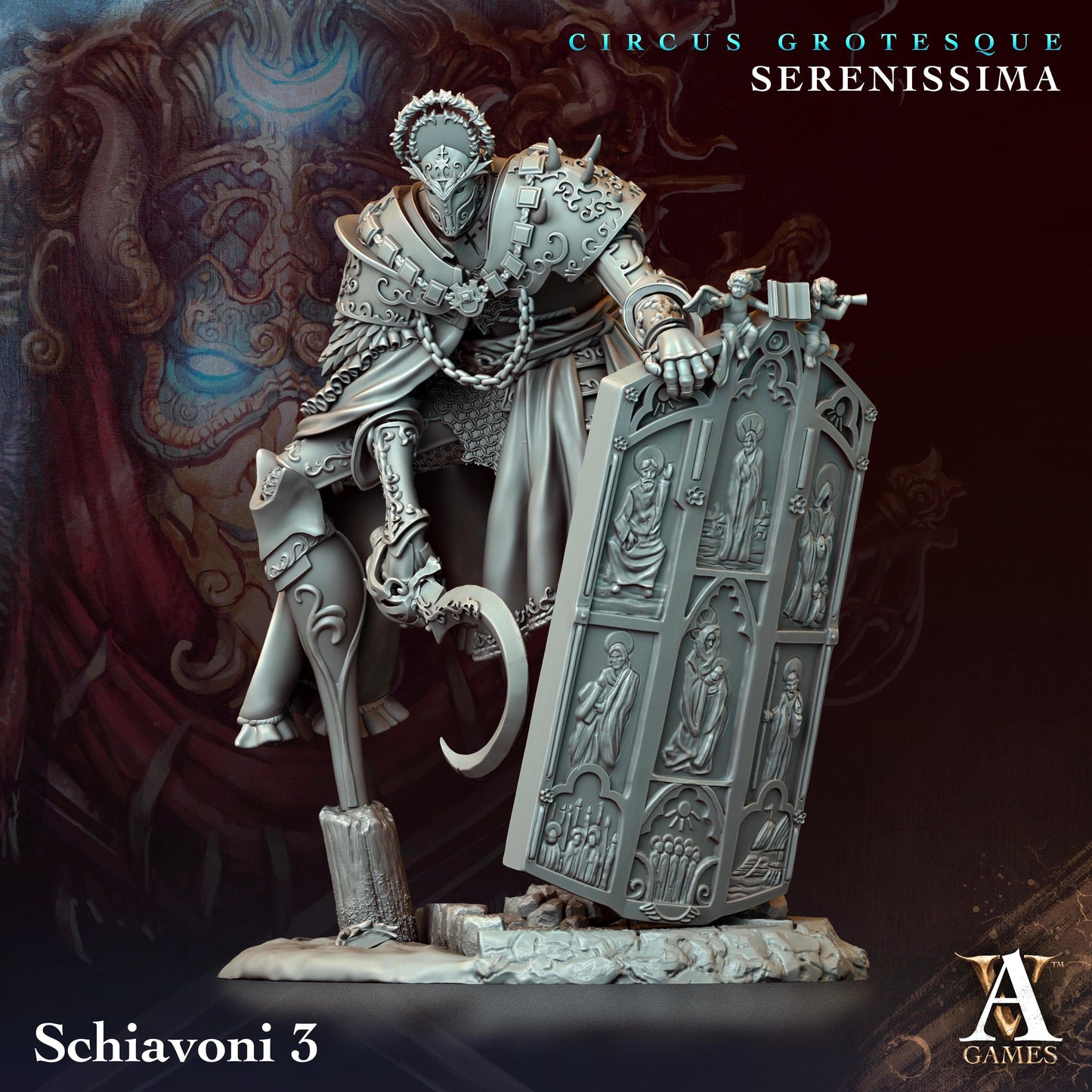 3D Printed Archvillain Games Circus Grotesque - Serenissima Schiavoni 28 32mm D&D - 3D Printing Boss 
