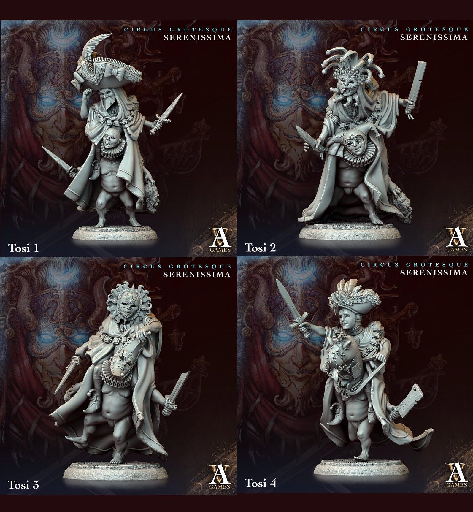 3D Printed Archvillain Games Circus Grotesque - Serenissima Tosi 28 32mm D&D - 3D Printing Boss 