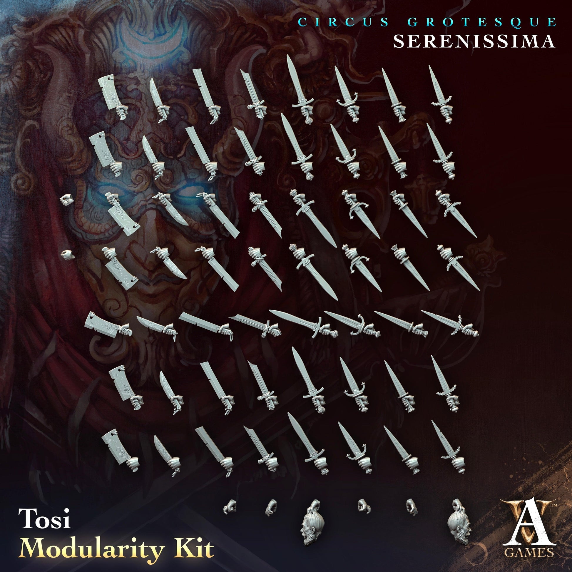 3D Printed Archvillain Games Circus Grotesque - Serenissima Tosi 28 32mm D&D - 3D Printing Boss 