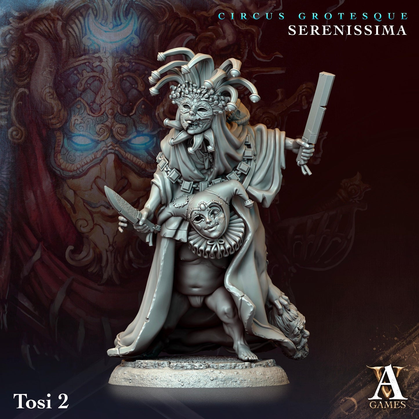 3D Printed Archvillain Games Circus Grotesque - Serenissima Tosi 28 32mm D&D - 3D Printing Boss 