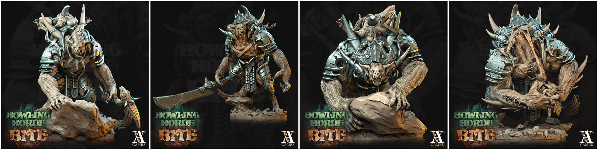 3D Printed Archvillain Games Claws of Akata Howling Horde 28 32mm D&D - 3D Printing Boss 