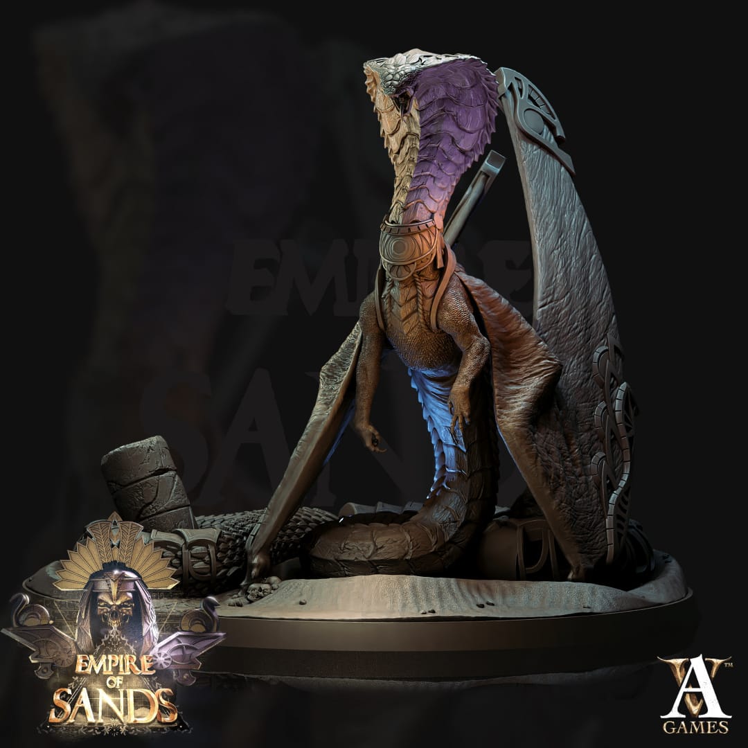 3D Printed Archvillain Games Cobra Dragon The Empire of Sands 28 32mm D&D - 3D Printing Boss 
