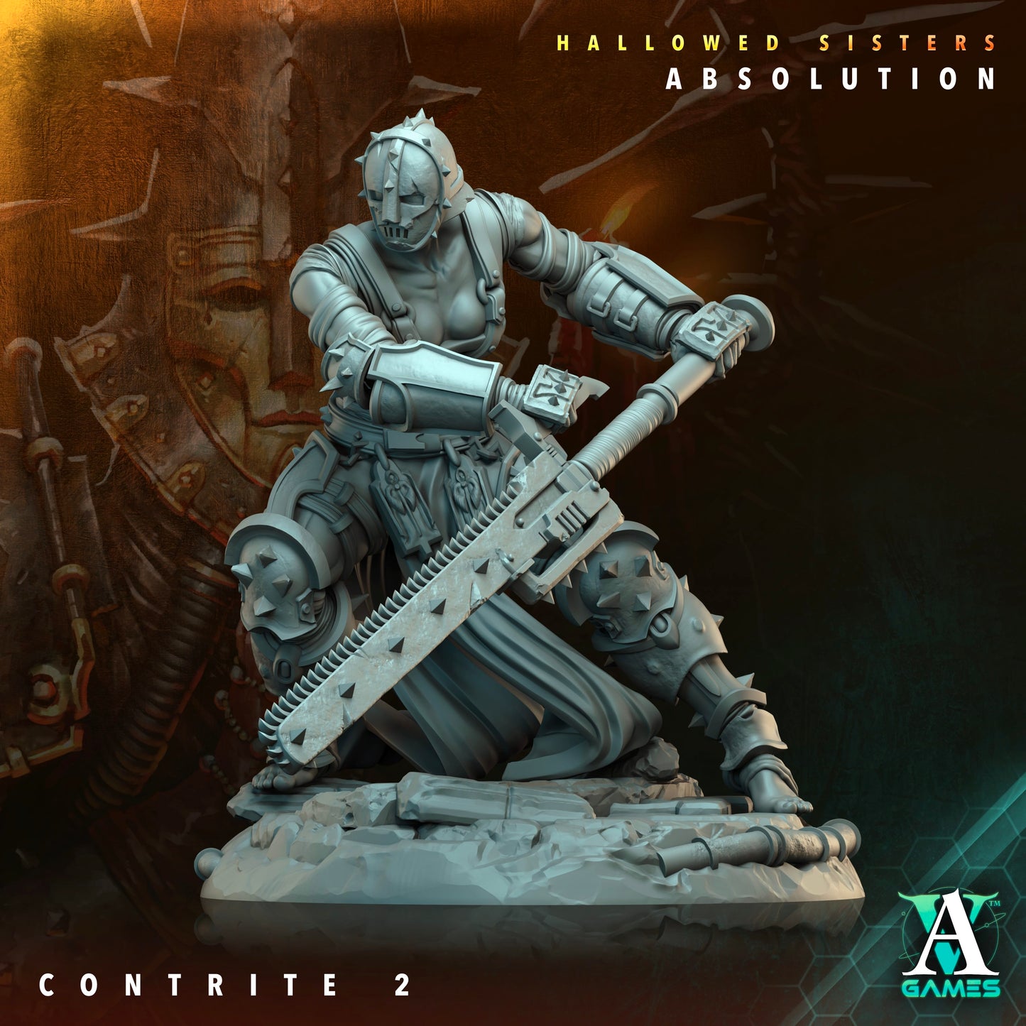 3D Printed Archvillain Games Contrite Hallowed Sisters Absolution 28 32mm D&D - 3D Printing Boss 