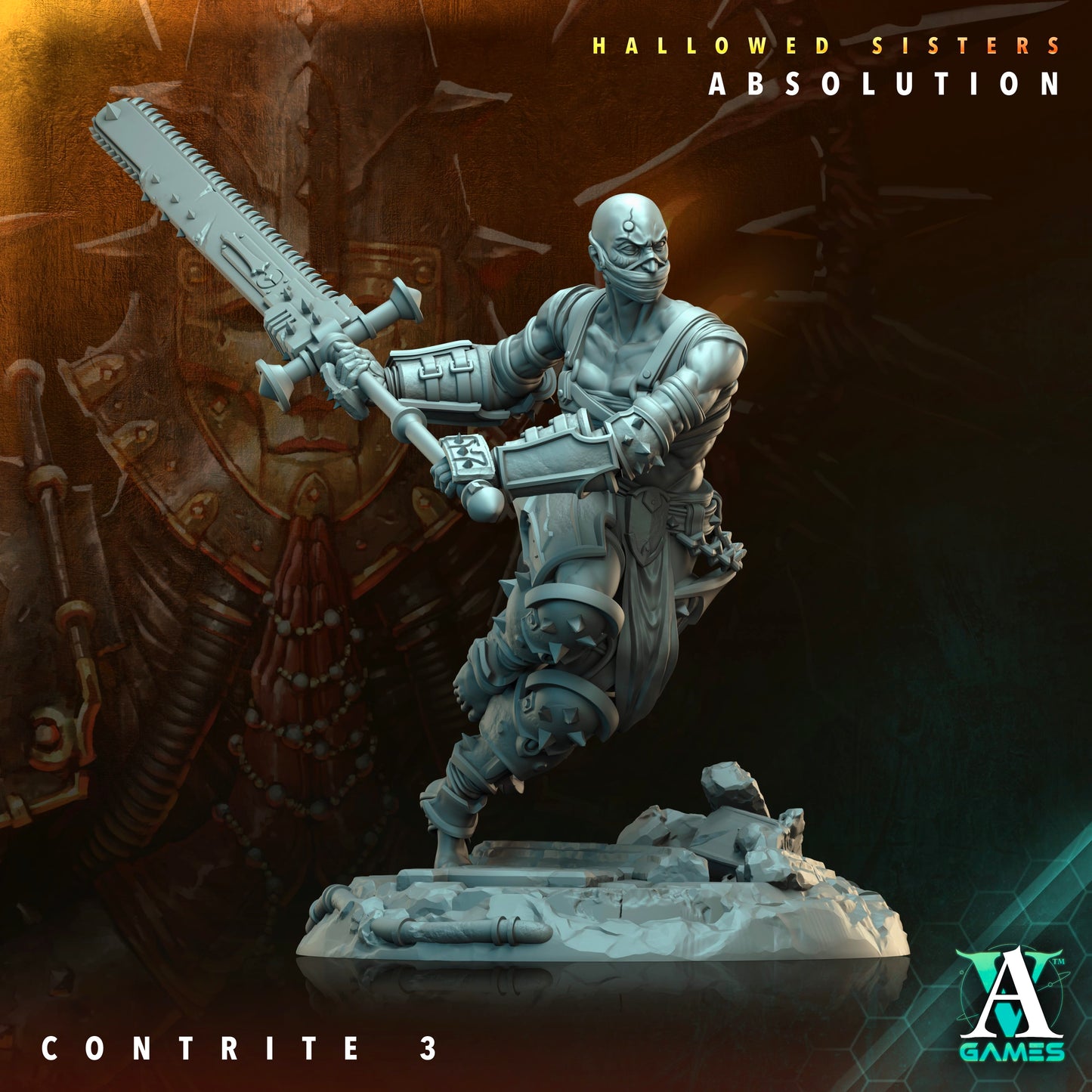 3D Printed Archvillain Games Contrite Hallowed Sisters Absolution 28 32mm D&D - 3D Printing Boss 