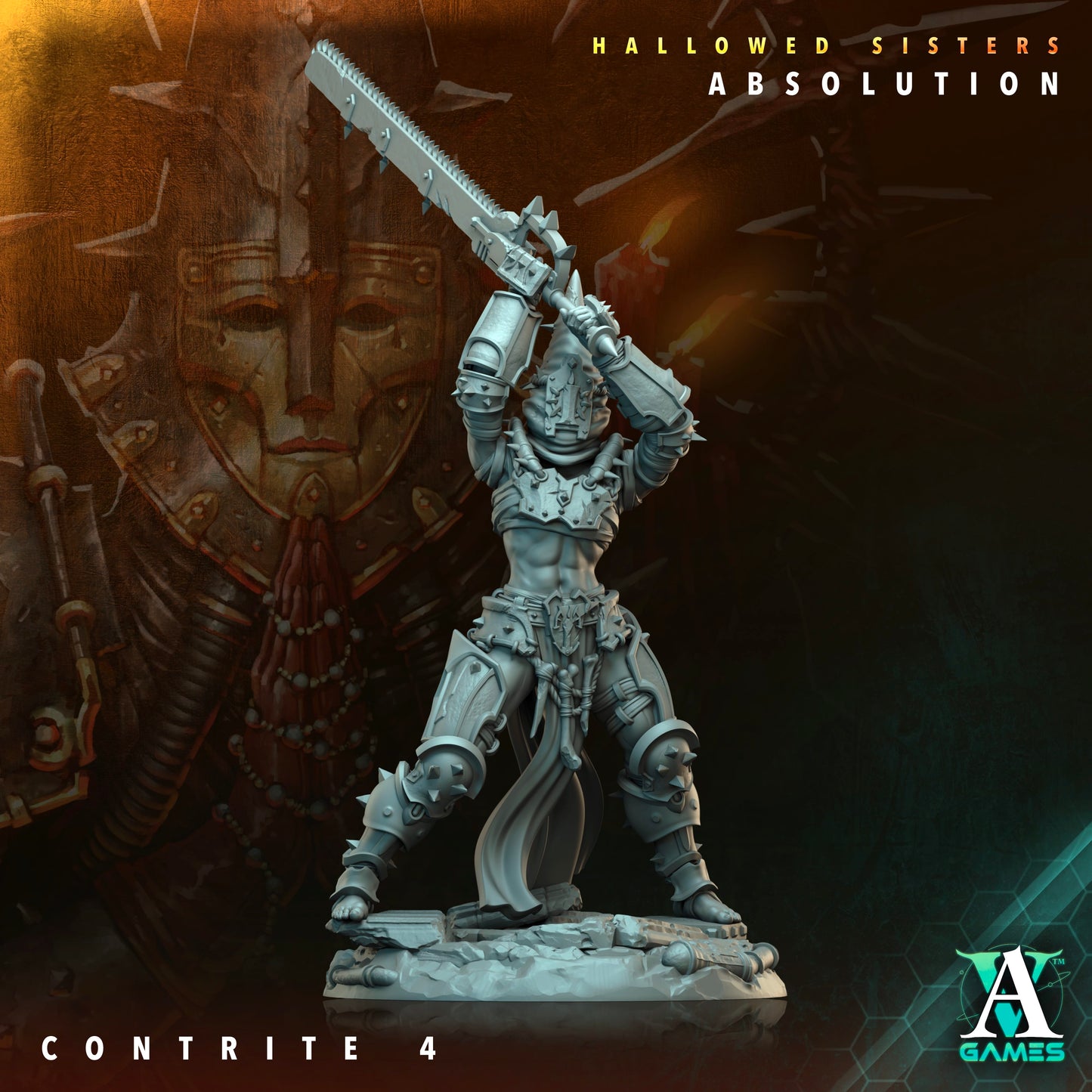 3D Printed Archvillain Games Contrite Hallowed Sisters Absolution 28 32mm D&D - 3D Printing Boss 
