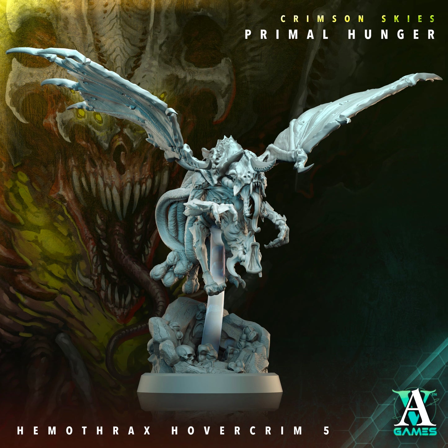 3D Printed Archvillain Games Crimson Skies Primal Hunger - Hemothrax Hovercrim 28mm 32mm D&D - 3D Printing Boss 
