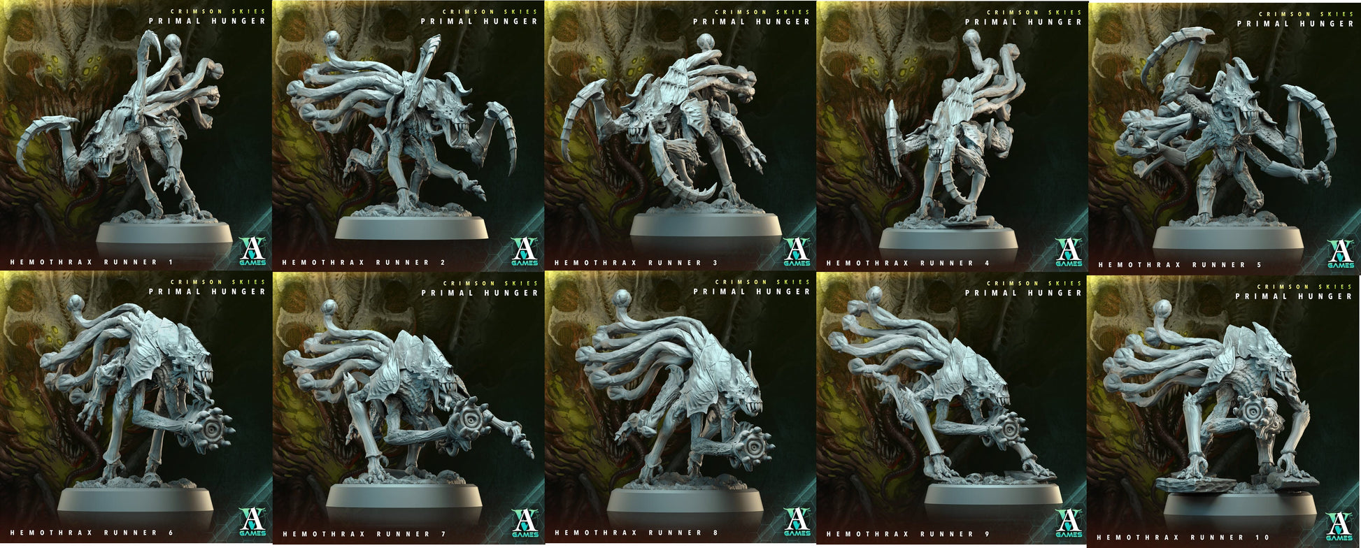 3D Printed Archvillain Games Crimson Skies Primal Hunger - Hemothrax Runner 28mm 32mm D&D - 3D Printing Boss 