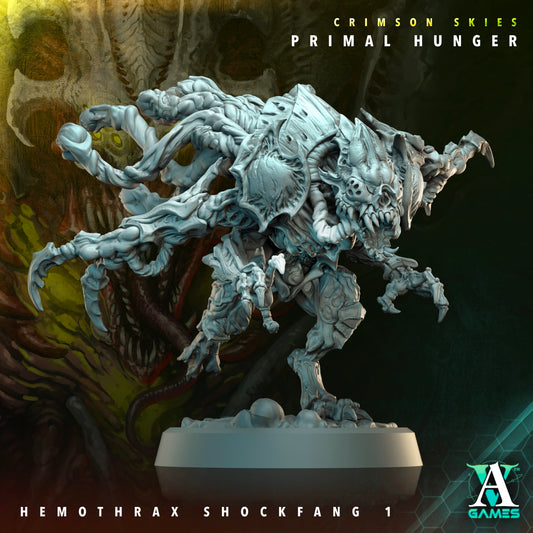3D Printed Archvillain Games Crimson Skies Primal Hunger- Hemothrax Shockfang 28mm 32mm D&D - 3D Printing Boss 