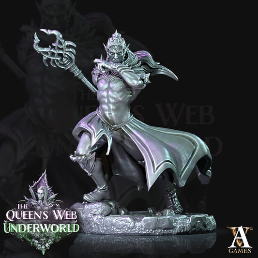 3D Printed Archvillain Games Dark Elves Arcane The Queen's Web Underworld 28 32mm D&D - 3D Printing Boss 