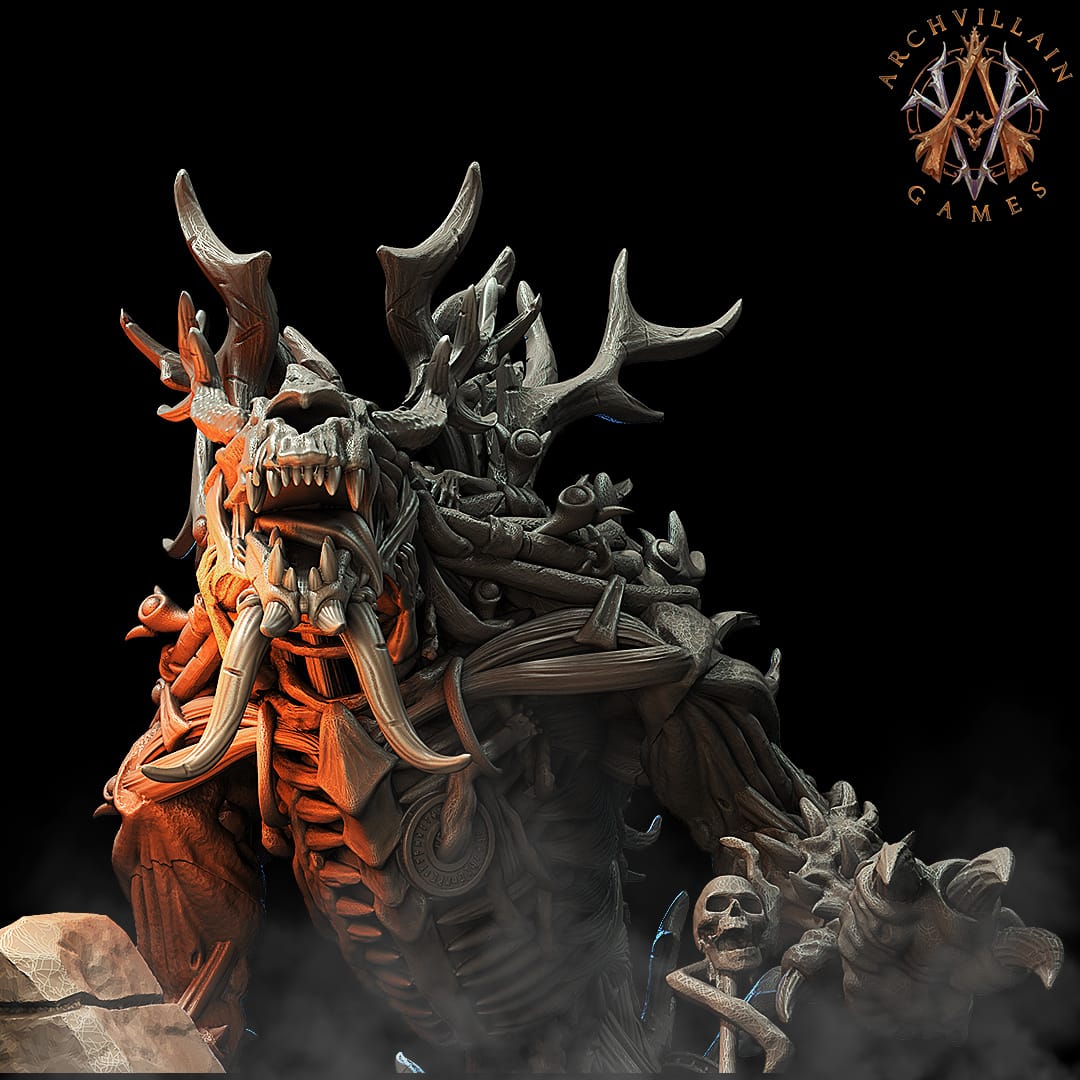3D Printed Archvillain Games Dark Fae - The Undead Fiend 28mm 32mm D&D - 3D Printing Boss 