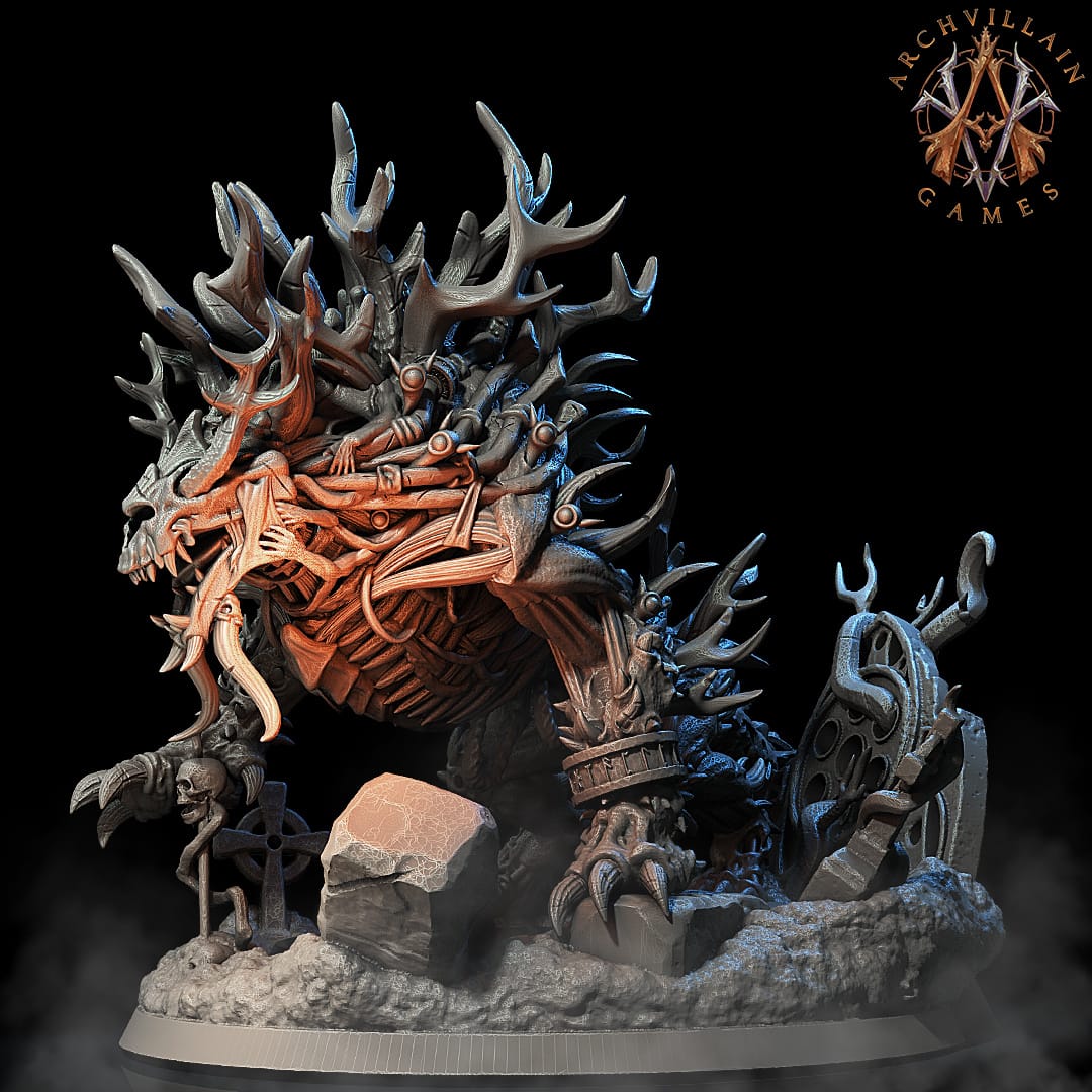 3D Printed Archvillain Games Dark Fae - The Undead Fiend 28mm 32mm D&D - 3D Printing Boss 