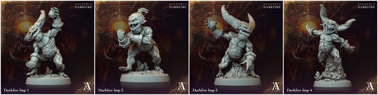 3D Printed Archvillain Games Darkfire Imp Giantkin Darkfire Archvillain Society Vol. XXXIV 28 32mm D&D - 3D Printing Boss 