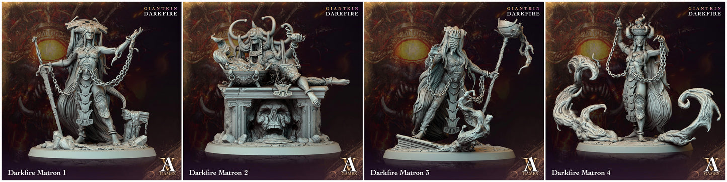 3D Printed Archvillain Games Darkfire Matron Giantkin Darkfire Archvillain Society Vol. XXXIV 28 32mm D&D - 3D Printing Boss 