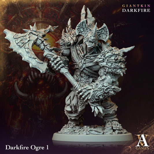 3D Printed Archvillain Games Darkfire Ogre Giantkin Darkfire Archvillain Society Vol. XXXIV 28 32mm D&D - 3D Printing Boss 