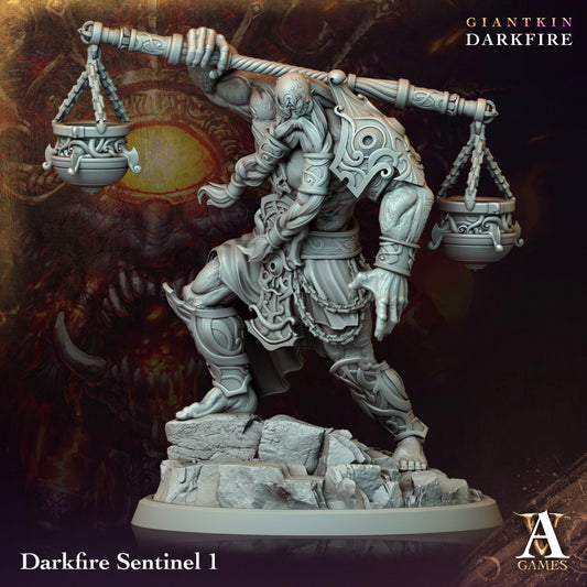 3D Printed Archvillain Games Darkfire Sentinel Giantkin Darkfire Archvillain Society Vol. XXXIV 28 32mm D&D - 3D Printing Boss 