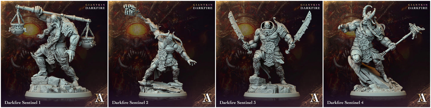 3D Printed Archvillain Games Darkfire Sentinel Giantkin Darkfire Archvillain Society Vol. XXXIV 28 32mm D&D - 3D Printing Boss 