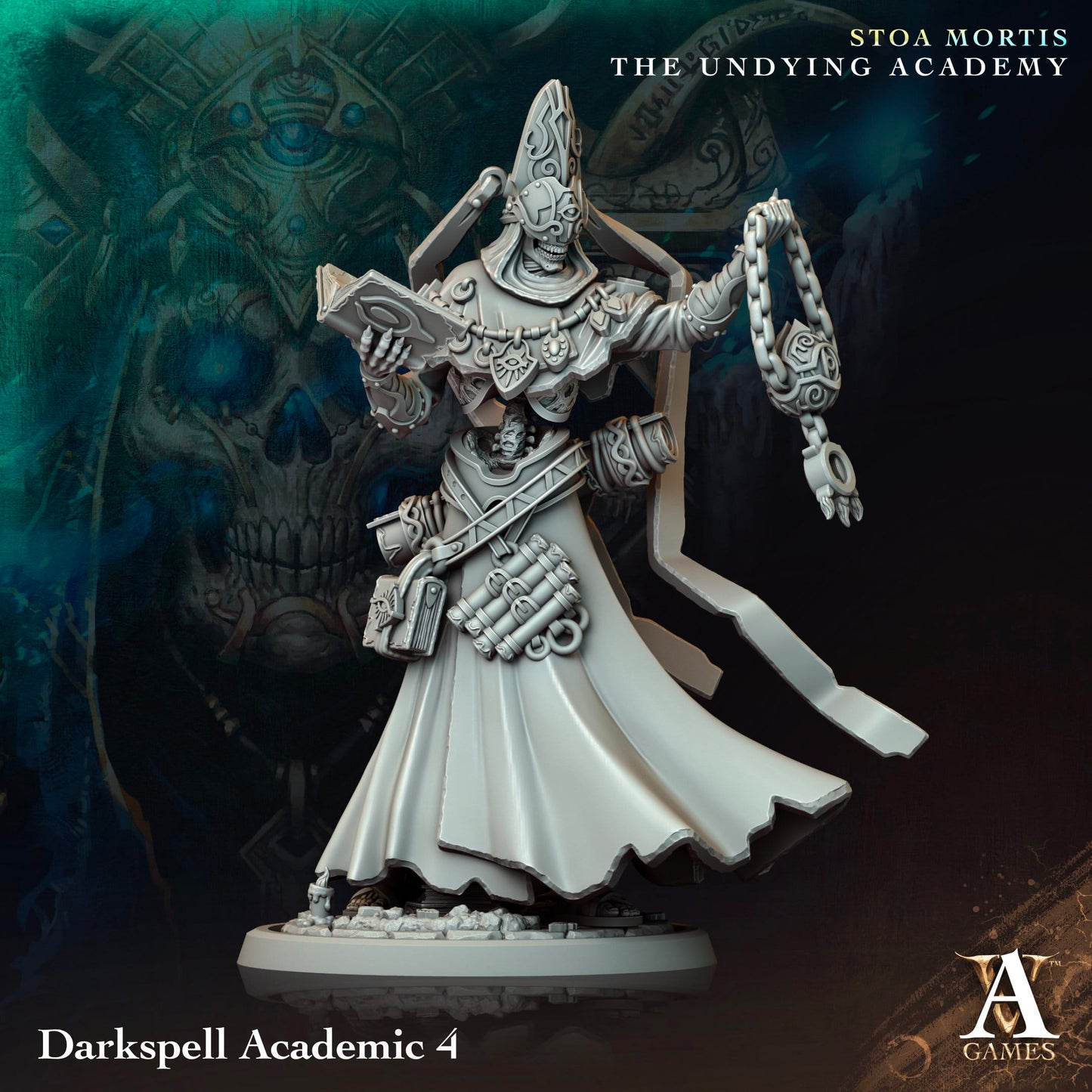 3D Printed Archvillain Games Darkspell Academic Stoa Mortis The Undying Academy 28 32mm D&D - 3D Printing Boss 
