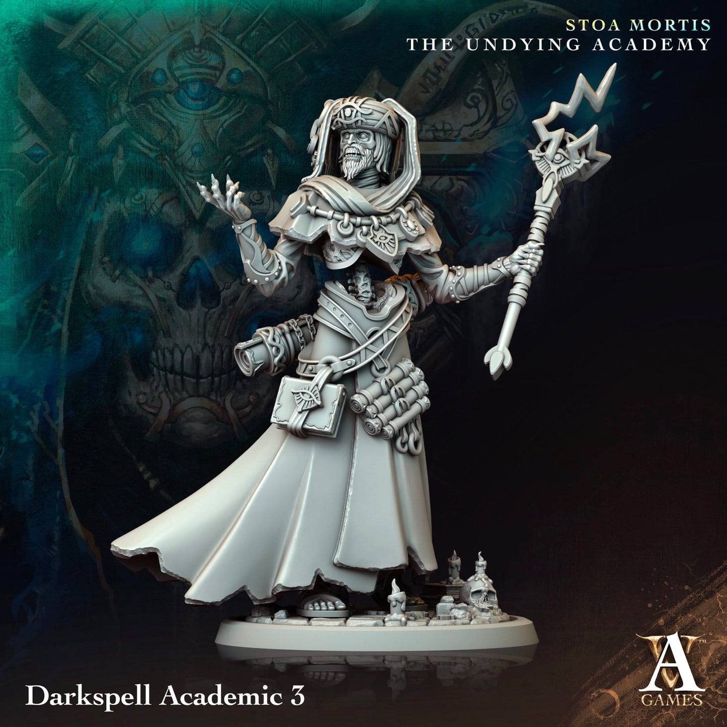 3D Printed Archvillain Games Darkspell Academic Stoa Mortis The Undying Academy 28 32mm D&D - 3D Printing Boss 
