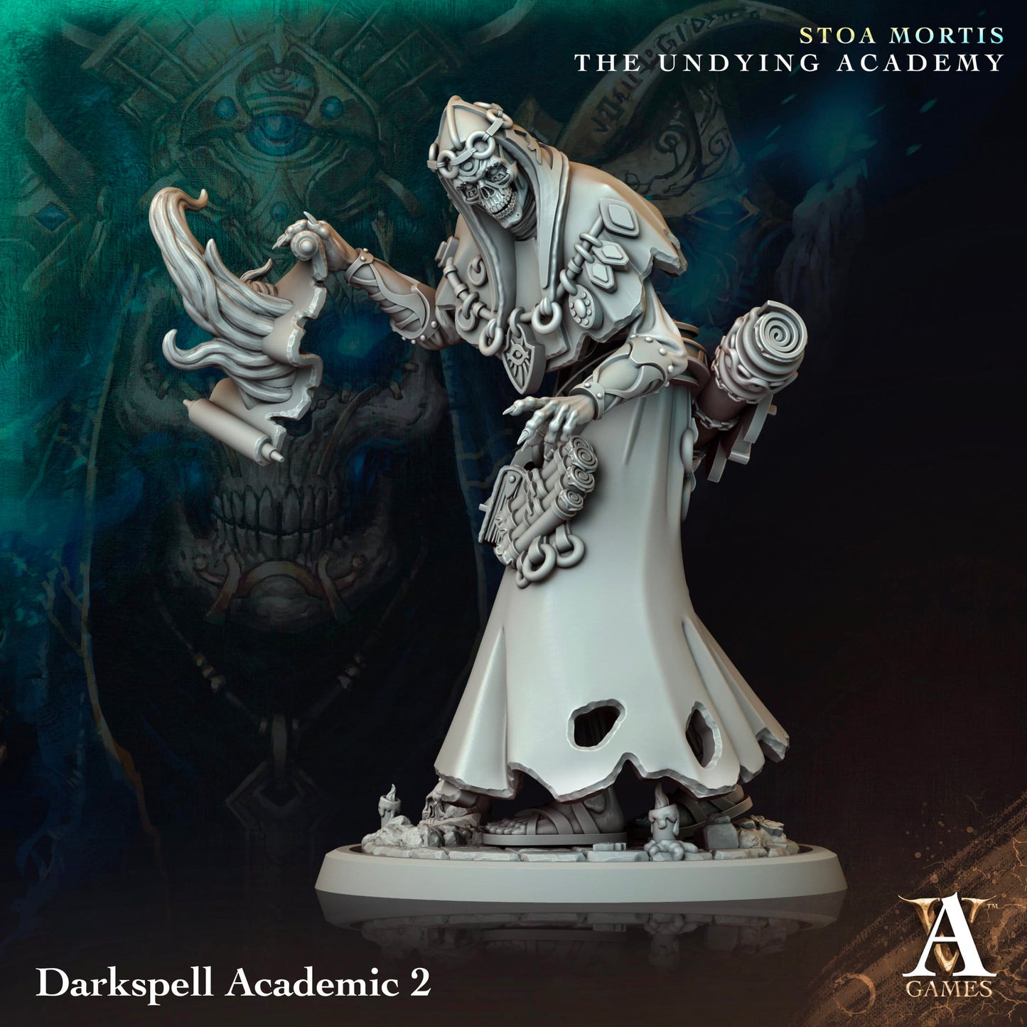 3D Printed Archvillain Games Darkspell Academic Stoa Mortis The Undying Academy 28 32mm D&D - 3D Printing Boss 