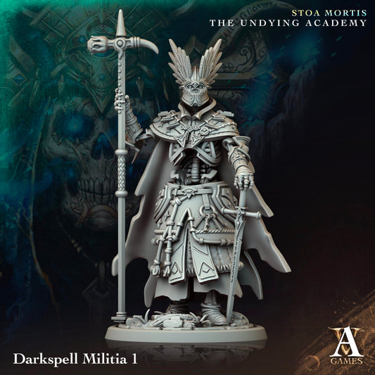 3D Printed Archvillain Games Darkspell Militia Stoa Mortis The Undying Academy - 3D Printing Boss 