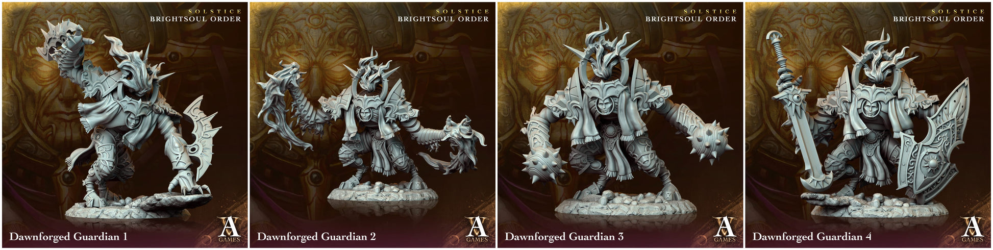 3D Printed Archvillain Games Dawnforged Guardian Solstice Ray of Sol Myr - 3D Printing Boss 