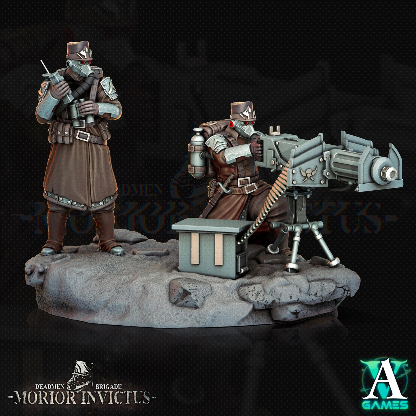 3D Printed Archvillain Games Deadmen Brigade - Morior Invictus Morior Heavy Infantry 28 32mm D&D - 3D Printing Boss 