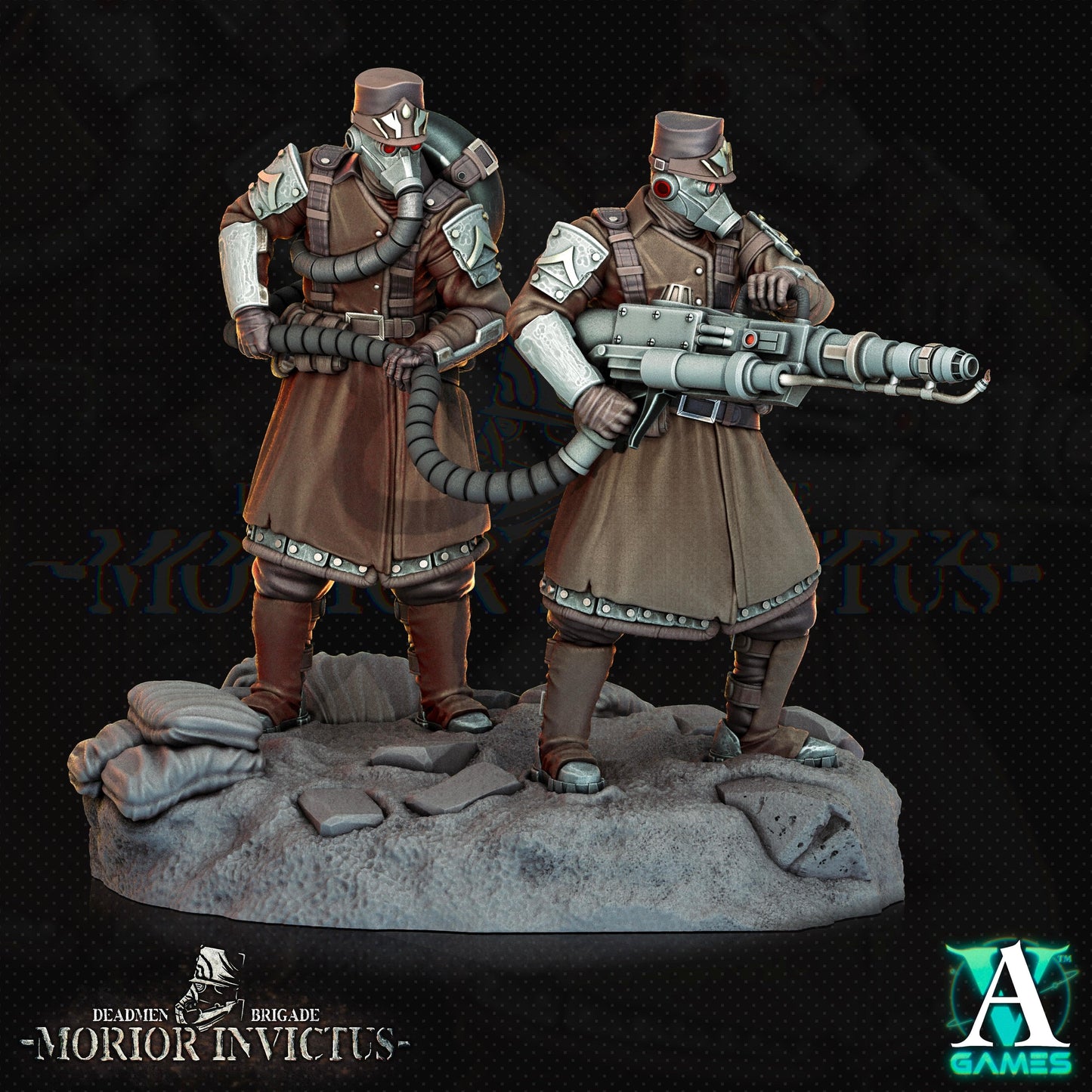 3D Printed Archvillain Games Deadmen Brigade - Morior Invictus Morior Heavy Infantry 28 32mm D&D - 3D Printing Boss 