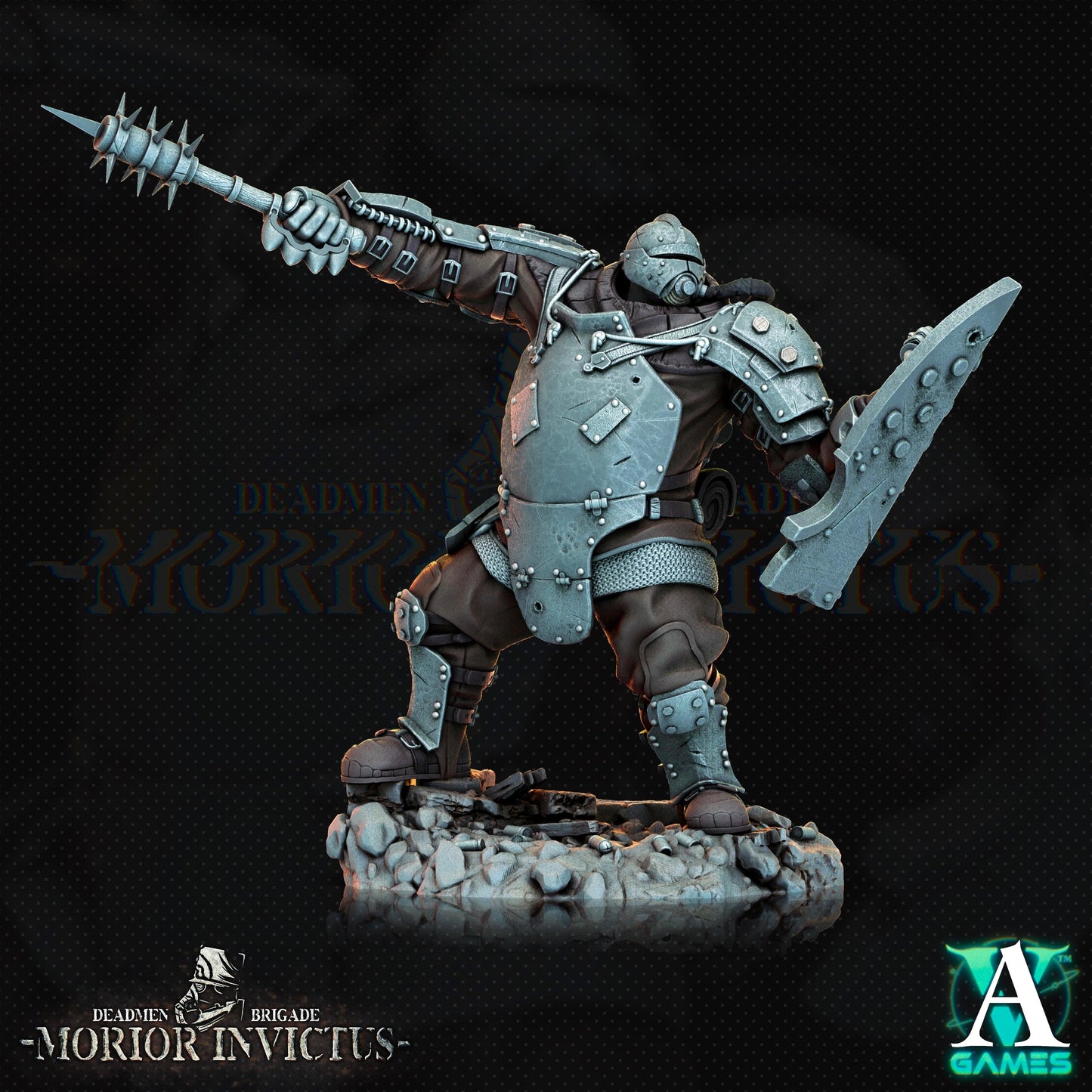 3D Printed Archvillain Games Deadmen Brigade - Morior Invictus Morior Iron Guard 28 32mm D&D - 3D Printing Boss 