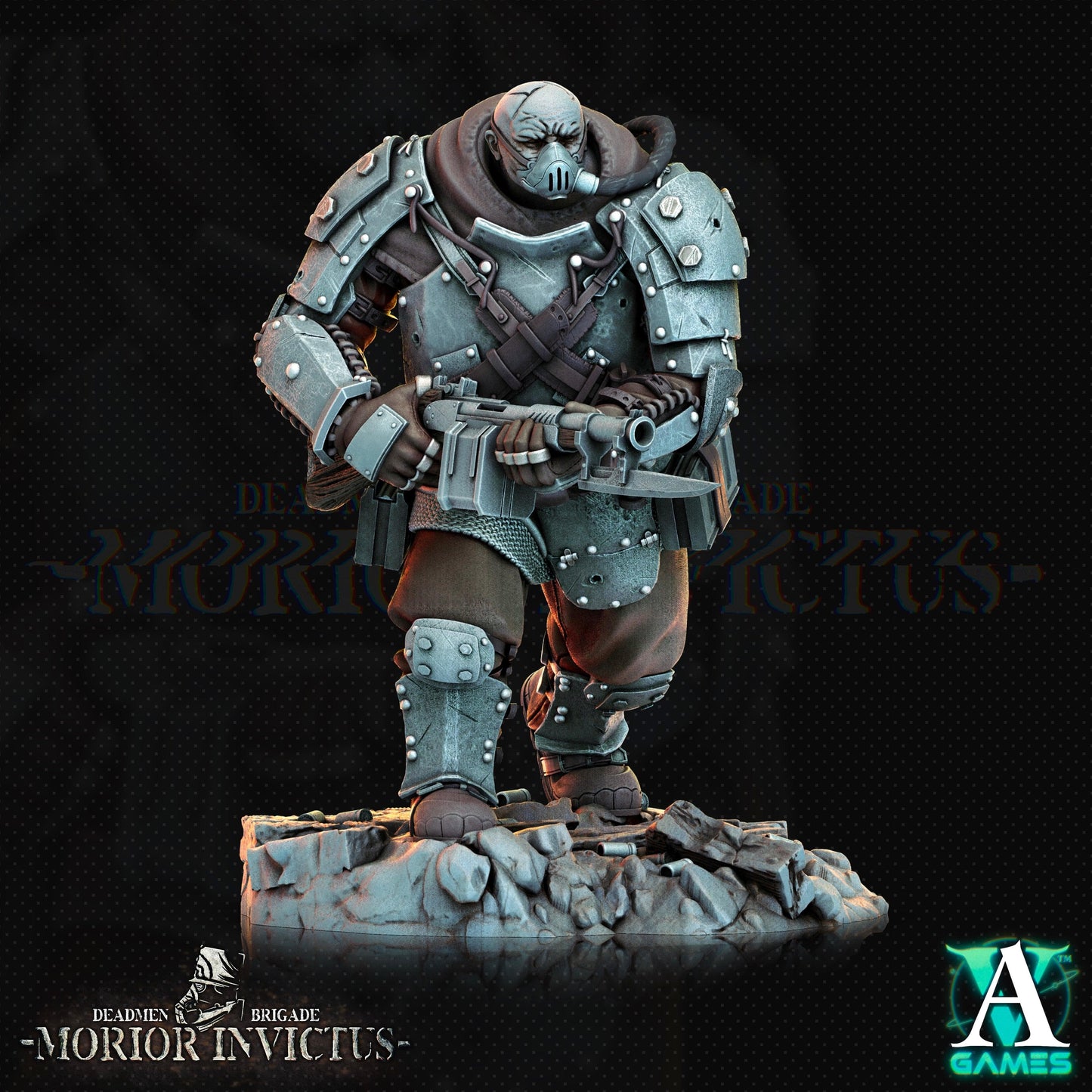 3D Printed Archvillain Games Deadmen Brigade - Morior Invictus Morior Iron Guard 28 32mm D&D - 3D Printing Boss 