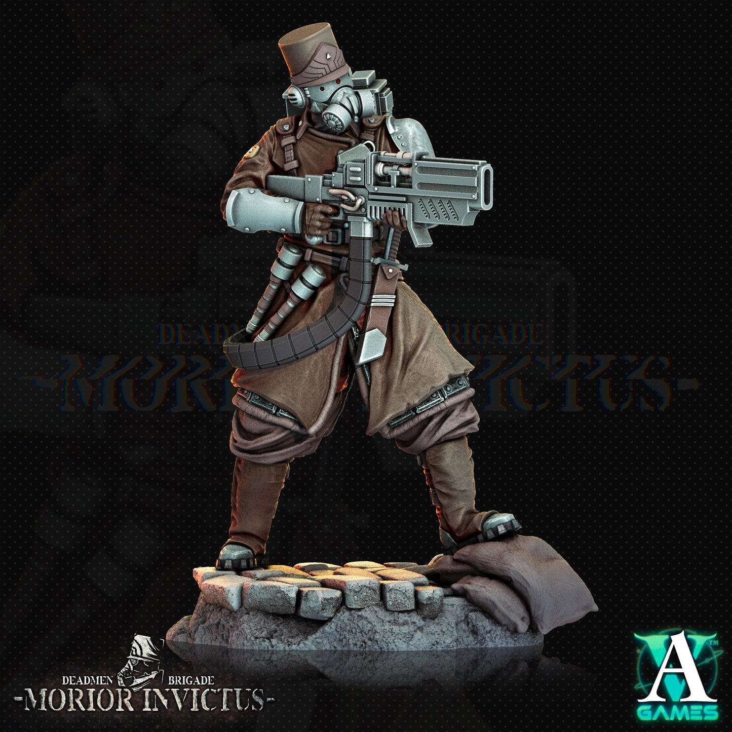 3D Printed Archvillain Games Deadmen Brigade - Morior Invictus Morior Light Infantry 28 32mm D&D - 3D Printing Boss 