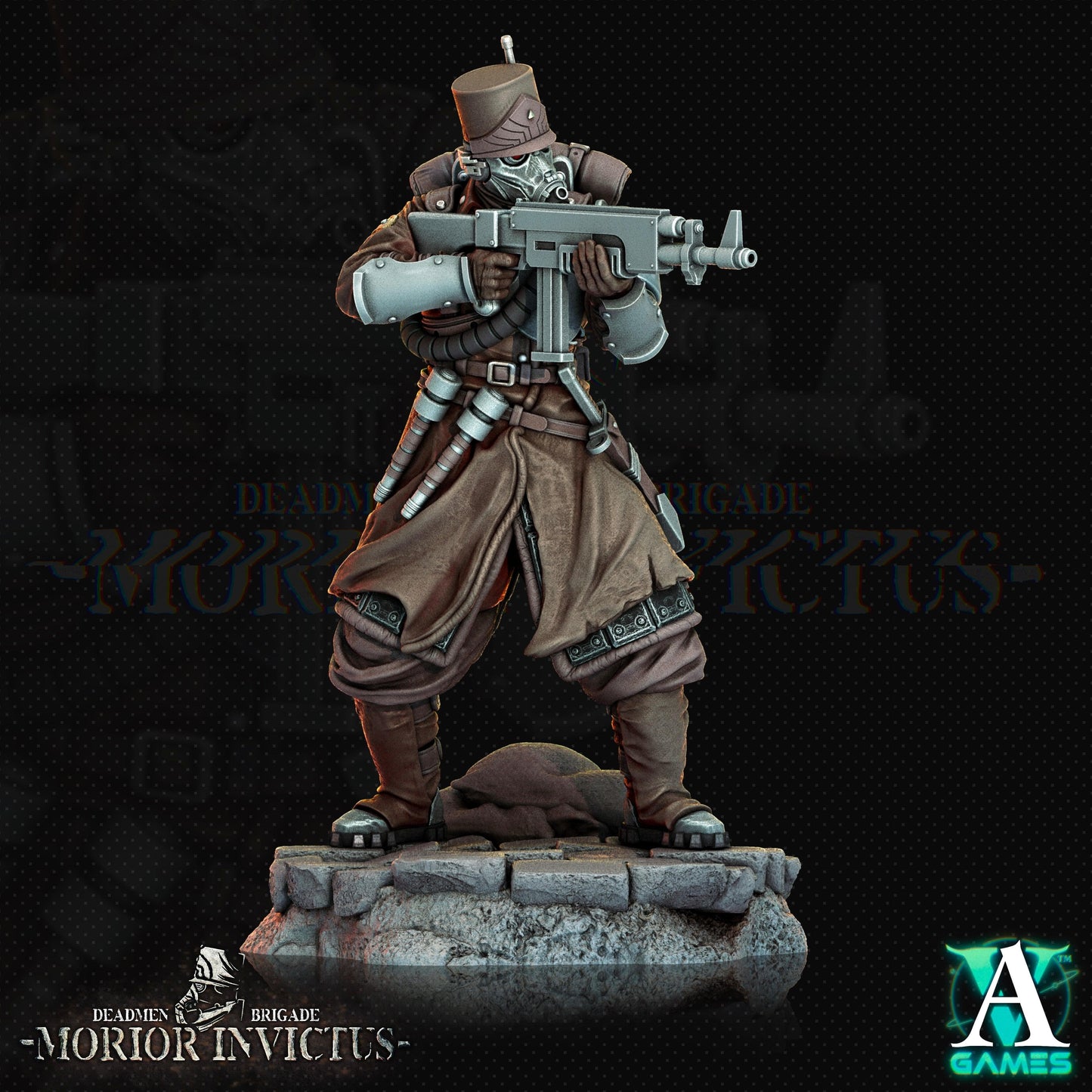 3D Printed Archvillain Games Deadmen Brigade - Morior Invictus Morior Light Infantry 28 32mm D&D - 3D Printing Boss 