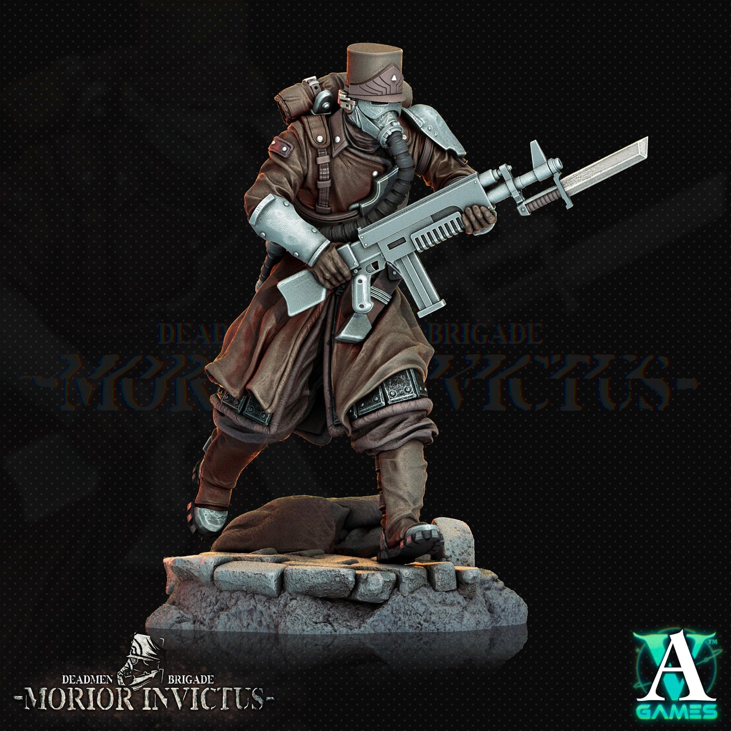 3D Printed Archvillain Games Deadmen Brigade - Morior Invictus Morior Light Infantry 28 32mm D&D - 3D Printing Boss 