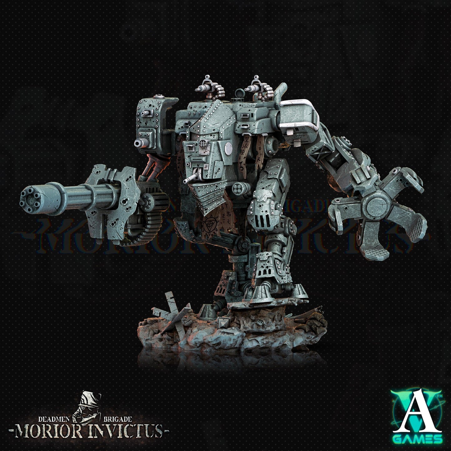 3D Printed Archvillain Games Deadmen Brigade - Morior Invictus Morior MK-18 Paladin 28 32mm D&D - 3D Printing Boss 