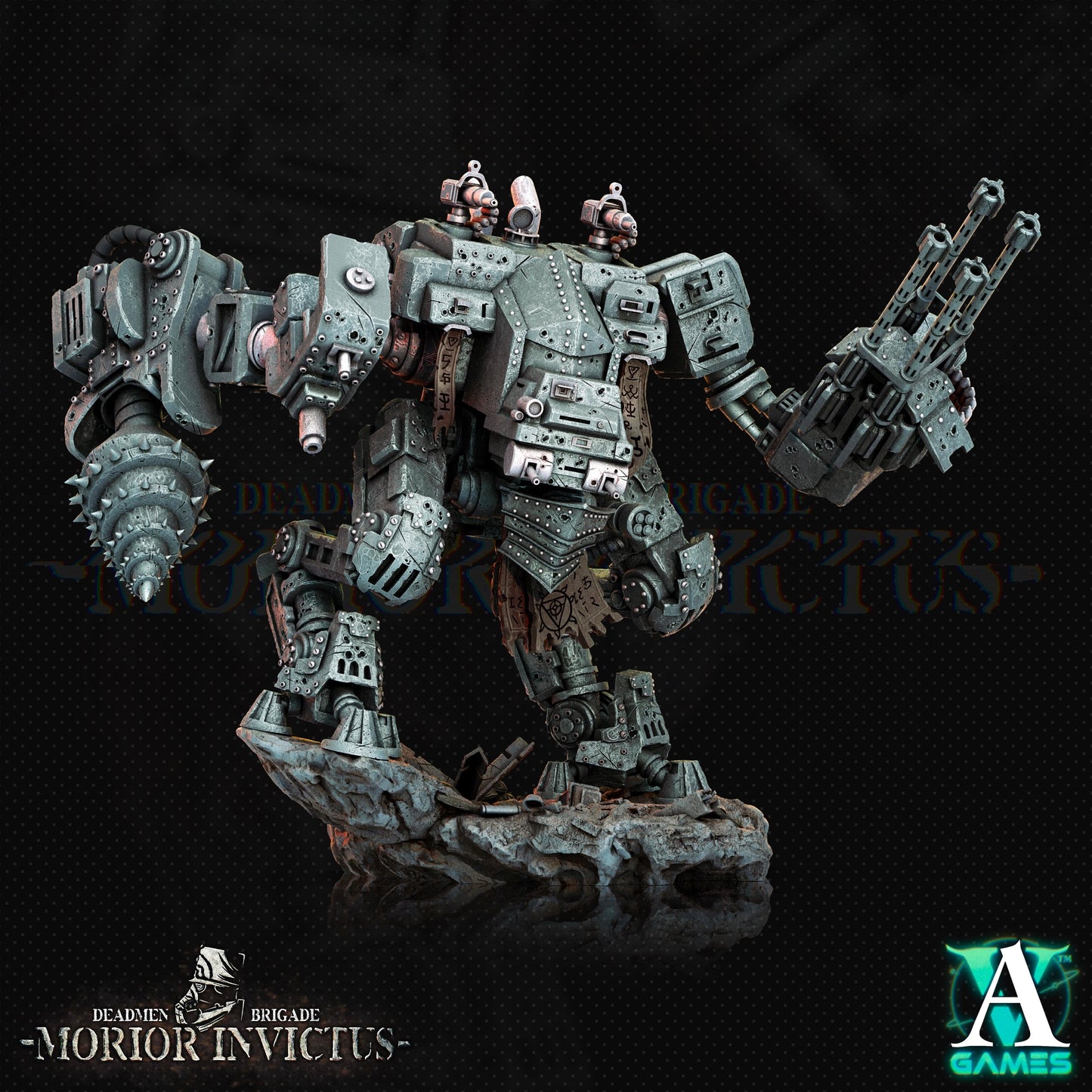 3D Printed Archvillain Games Deadmen Brigade - Morior Invictus Morior MK-18 Paladin 28 32mm D&D - 3D Printing Boss 