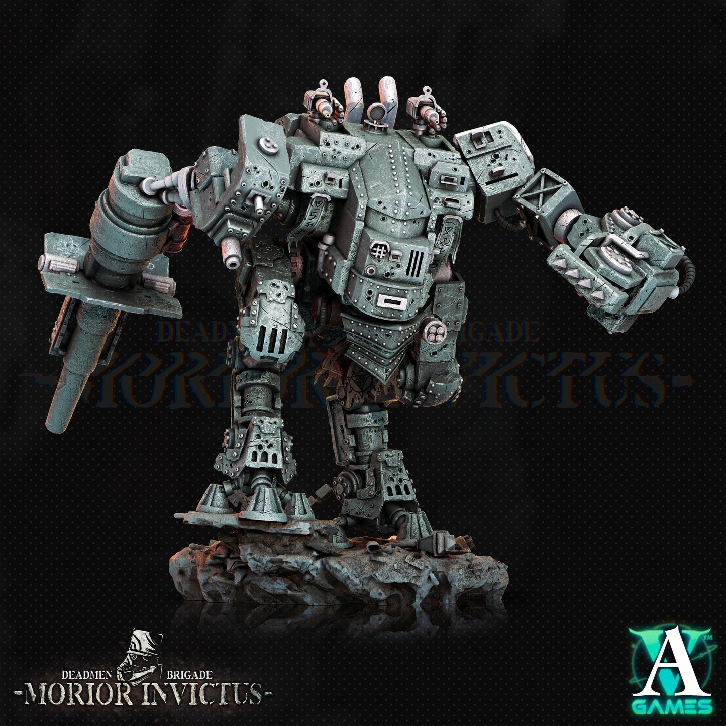 3D Printed Archvillain Games Deadmen Brigade - Morior Invictus Morior MK-18 Paladin 28 32mm D&D - 3D Printing Boss 
