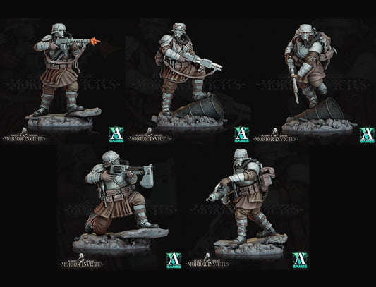3D Printed Archvillain Games Deadmen Brigade - Morior Invictus Morior Shocktrooper 28 32mm D&D - 3D Printing Boss 