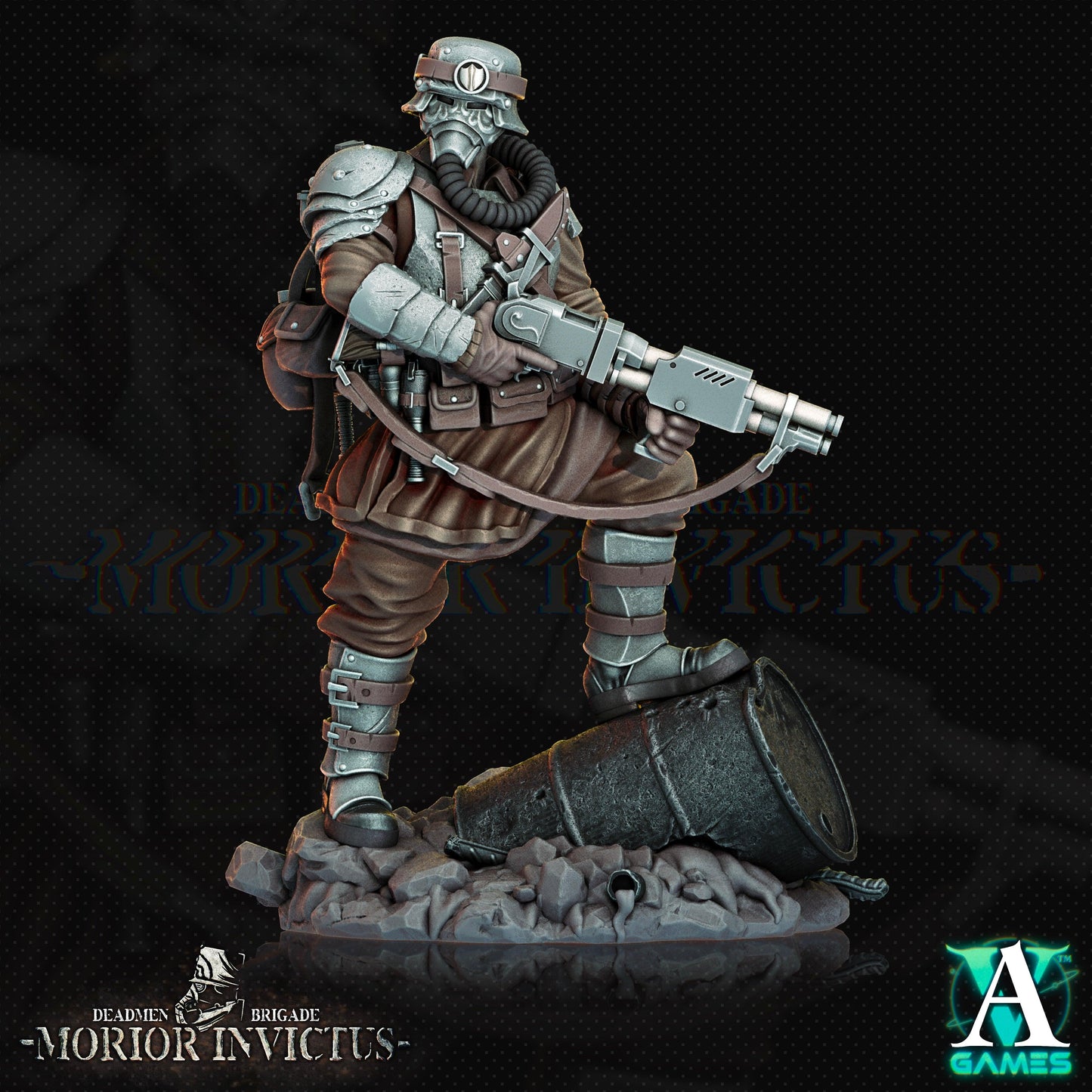 3D Printed Archvillain Games Deadmen Brigade - Morior Invictus Morior Shocktrooper 28 32mm D&D - 3D Printing Boss 